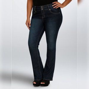 Torrid High Rise Dark Wash Slim Boot Leg Jeans
